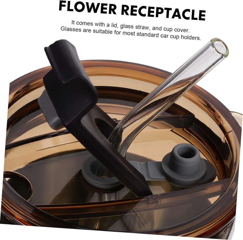 Premium Coffee & Water Glass – Stylish, Leak-Proof & Reusable!