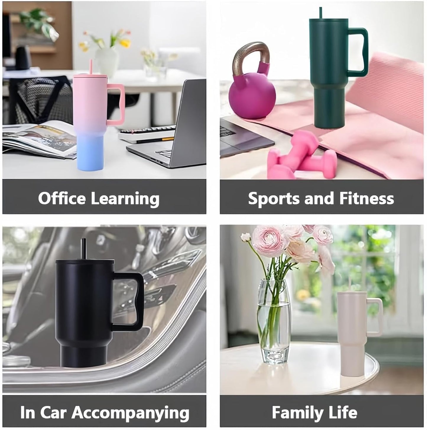 Stanley Tumbler – 1200 ML Stanley Tumbler with Lid and Straw, Leakproof Double Insulated Mug (1200ml / 1 Pc )