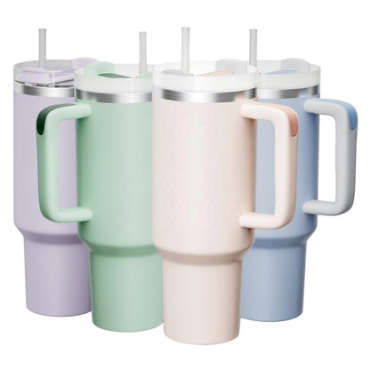 Pink Gradient Tumbler – Stylish, Durable & Travel-Friendly! 1200 ML Tumbler with Lid and Straw, Leakproof Double Insulated Mug