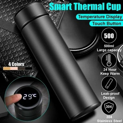 Smart Temperature Water Bottle –Smart Flask 500ml with LED Temperature Display | Sip Smart, Stay Hydrated!