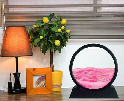 360° Rotating Moving Sand Art Glass Frame – Calm. Create. Captivate.