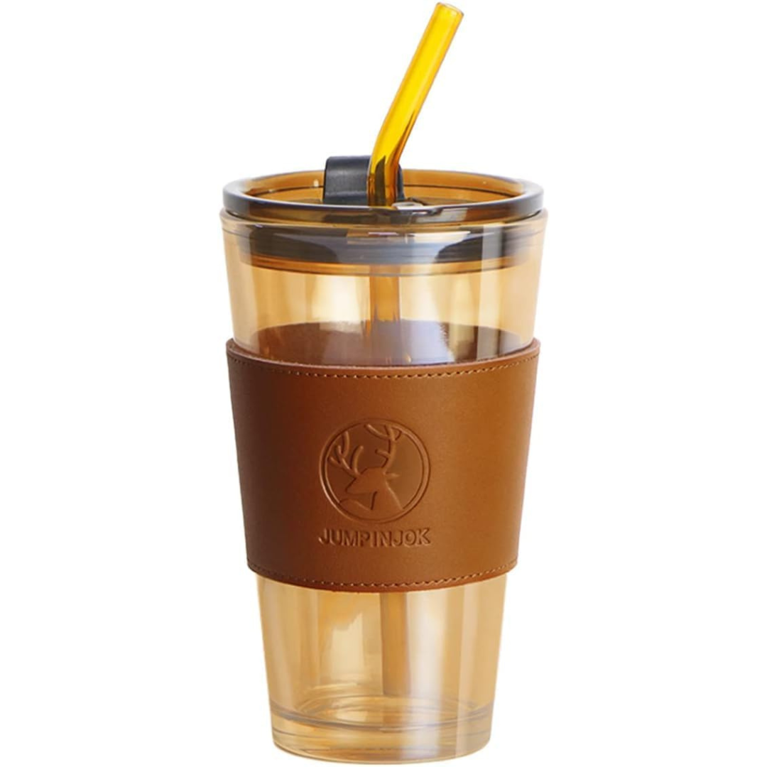 Premium Coffee & Water Glass – Stylish, Leak-Proof & Reusable!