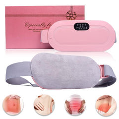 Period Cramp Relief Massager & Heating Pad – 3Temperature, 4-Massage Modes, Device Menstrual Period Pain Relief (Pink A)