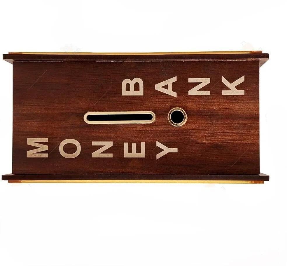 Wooden Piggy Bank for Saving Money Challenges | Safe, Stylish and Fun for All Ages!