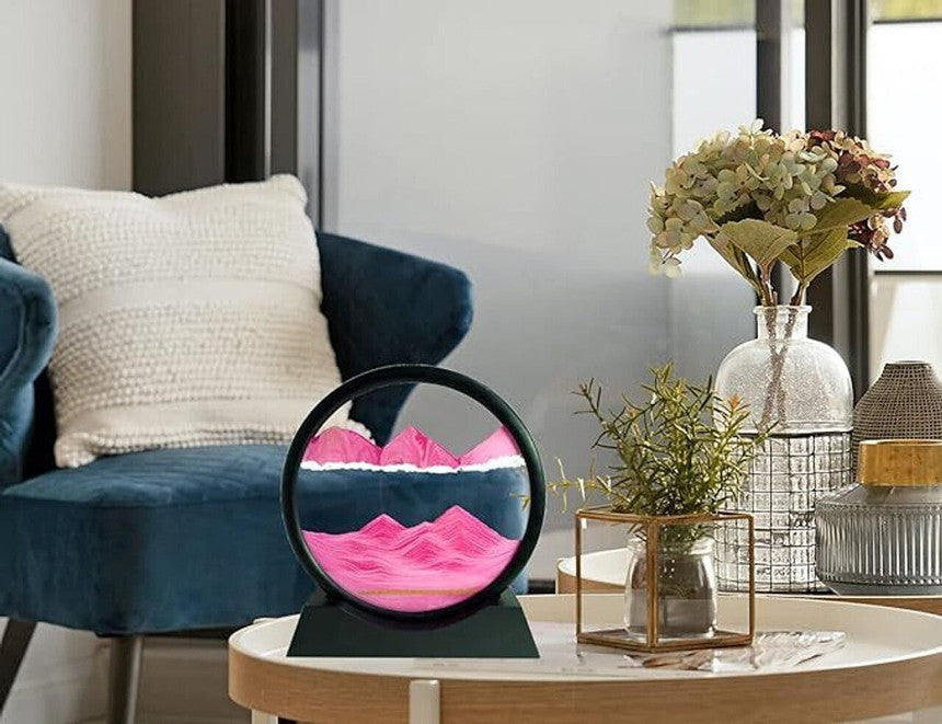 360° Rotating Moving Sand Art Glass Frame – Calm. Create. Captivate.
