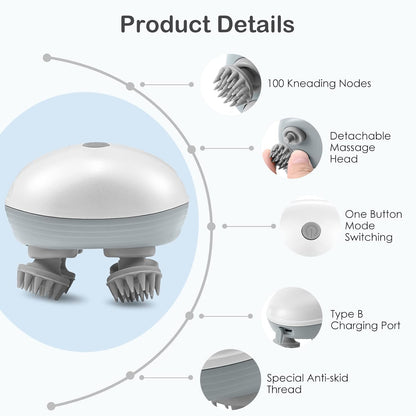 Smart Scalp Massager –Electric4 Heads Scalp Massager, Relax. Recharge. Regrow