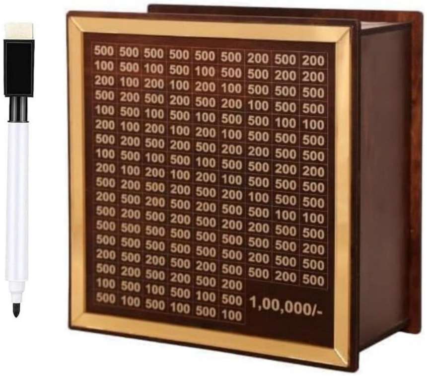 Wooden Piggy Bank for Saving Money Challenges | Safe, Stylish and Fun for All Ages!