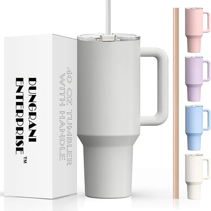 Pink Gradient Tumbler – Stylish, Durable & Travel-Friendly! 1200 ML Tumbler with Lid and Straw, Leakproof Double Insulated Mug