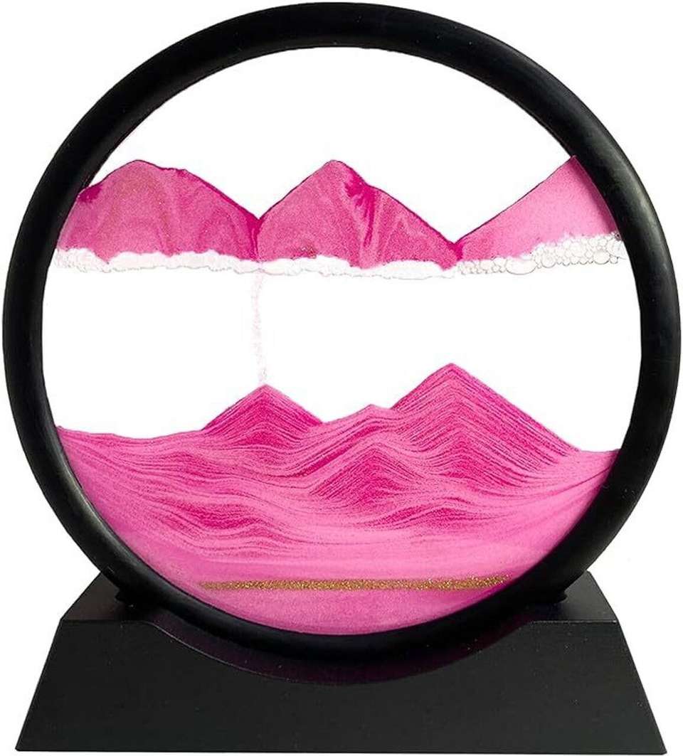 360° Rotating Moving Sand Art Glass Frame – Calm. Create. Captivate.