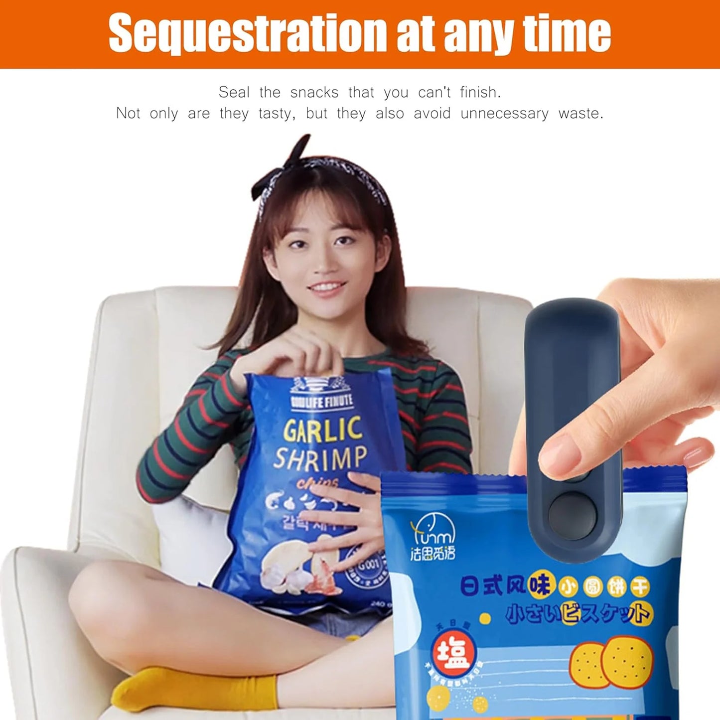 Portable Plastic Bag Sealing Machine 2 in 1 USB Rechargeable Magnetic Heat Sealing & Cutting, Portable Handheld Vacuum Sealer for Food, Snacks, Chips, Fresh Storage, Plastic Bags Sealing Machine