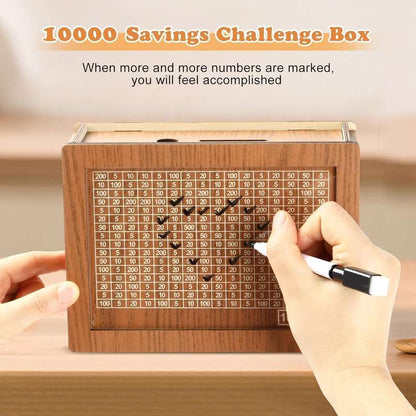 Wooden Piggy Bank for Saving Money Challenges | Safe, Stylish and Fun for All Ages!