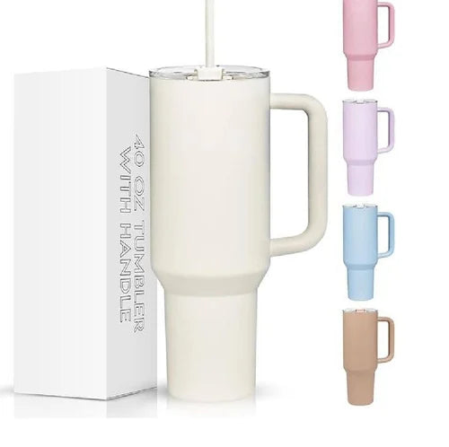 Pink Gradient Tumbler – Stylish, Durable & Travel-Friendly! 1200 ML Tumbler with Lid and Straw, Leakproof Double Insulated Mug