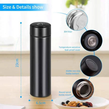 Smart Temperature Water Bottle –Smart Flask 500ml with LED Temperature Display | Sip Smart, Stay Hydrated!