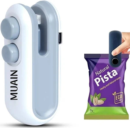 Portable Plastic Bag Sealing Machine 2 in 1 USB Rechargeable Magnetic Heat Sealing & Cutting, Portable Handheld Vacuum Sealer for Food, Snacks, Chips, Fresh Storage, Plastic Bags Sealing Machine