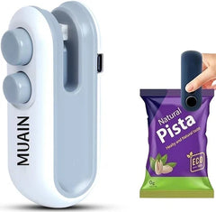 Portable Plastic Bag Sealing Machine 2 in 1 USB Rechargeable Magnetic Heat Sealing & Cutting, Portable Handheld Vacuum Sealer for Food, Snacks, Chips, Fresh Storage, Plastic Bags Sealing Machine